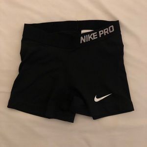 Black Nike Pro Compression Shorts in Small